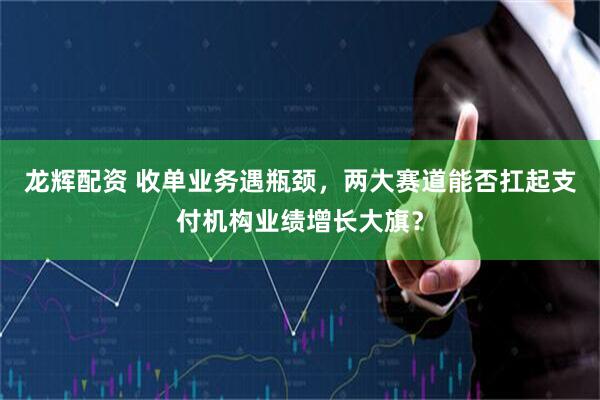 龙辉配资 收单业务遇瓶颈，两大赛道能否扛起支付机构业绩增长大旗？